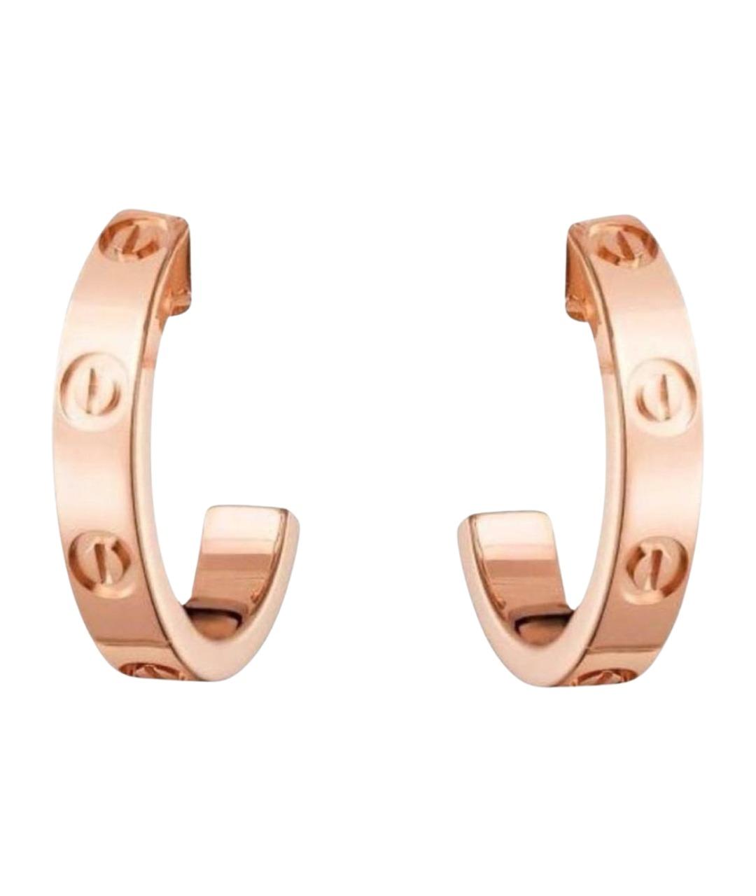 CARTIER Розовые серьги из розового золота, фото 1