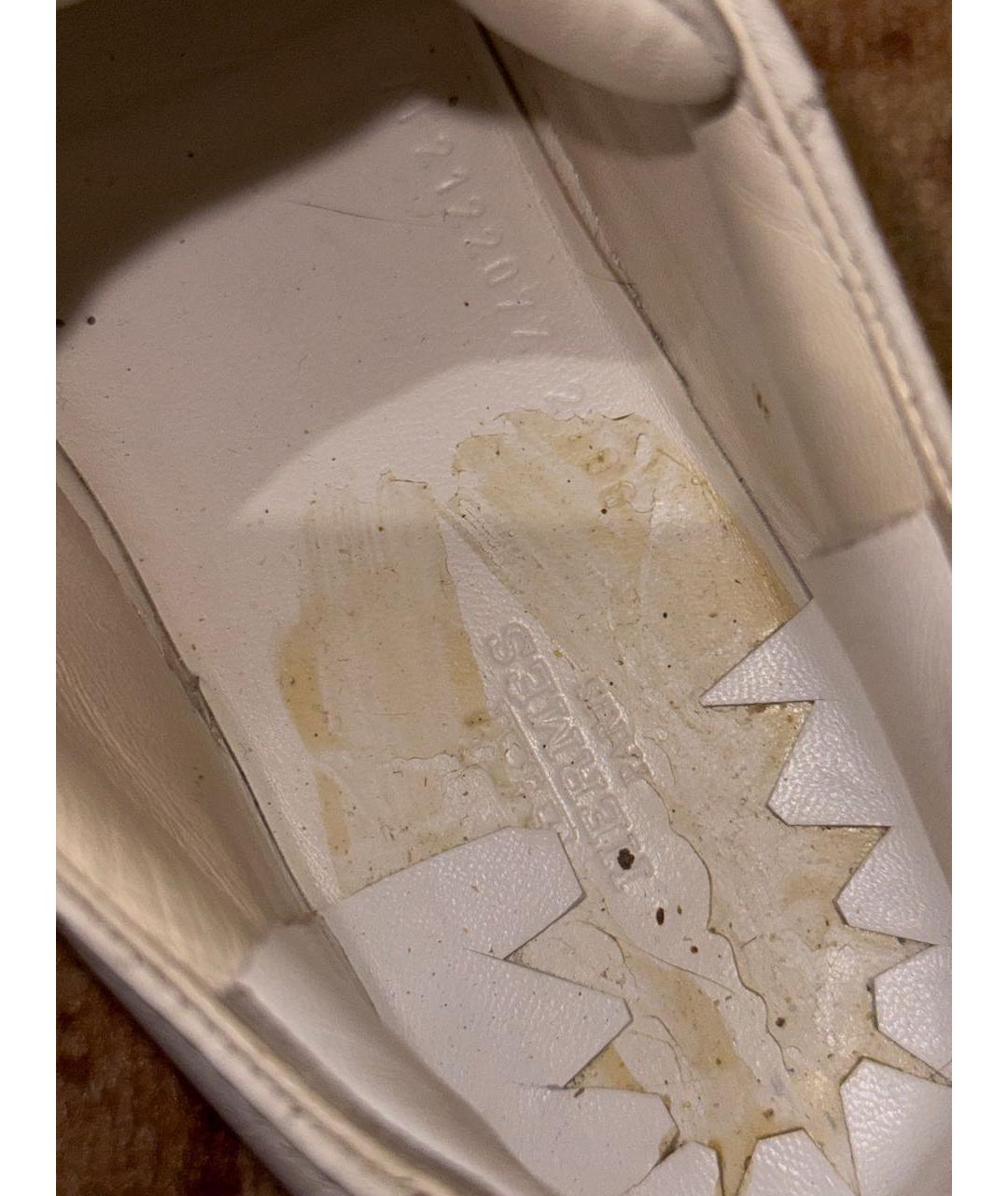 HERMES Белые кожаные кроссовки, фото 6