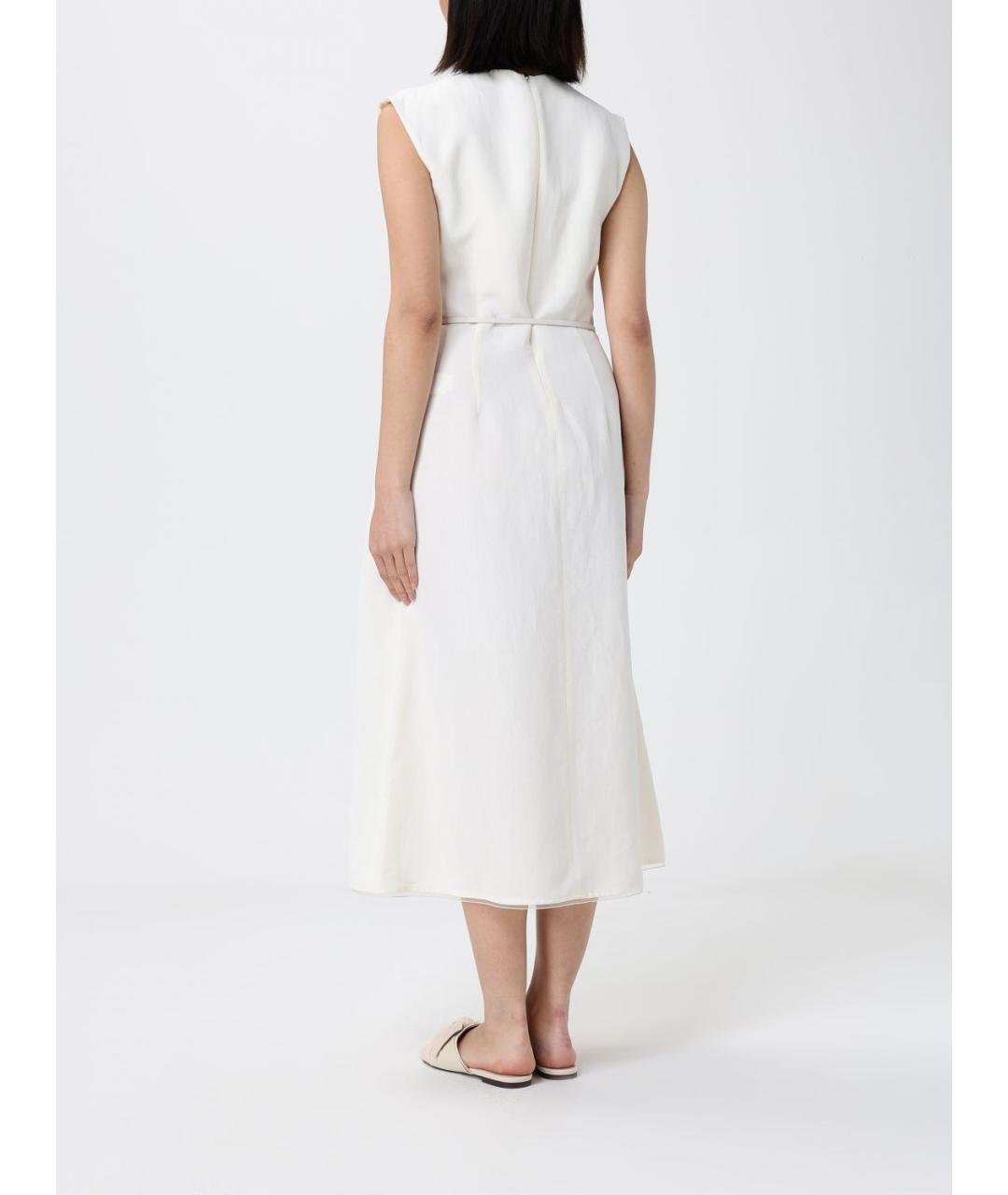 FABIANA FILIPPI Белый льняной сарафан, фото 2