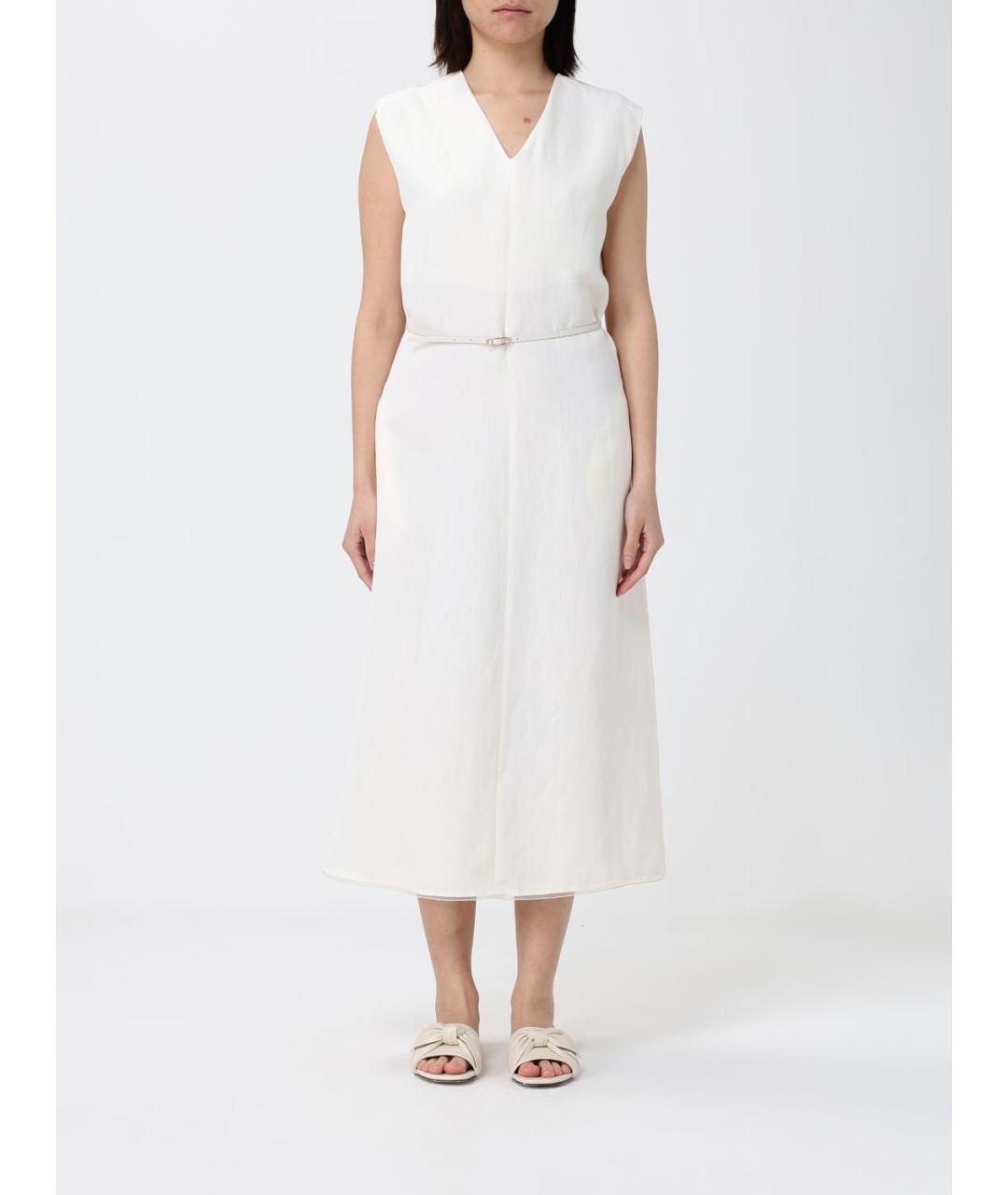 FABIANA FILIPPI Белый льняной сарафан, фото 4