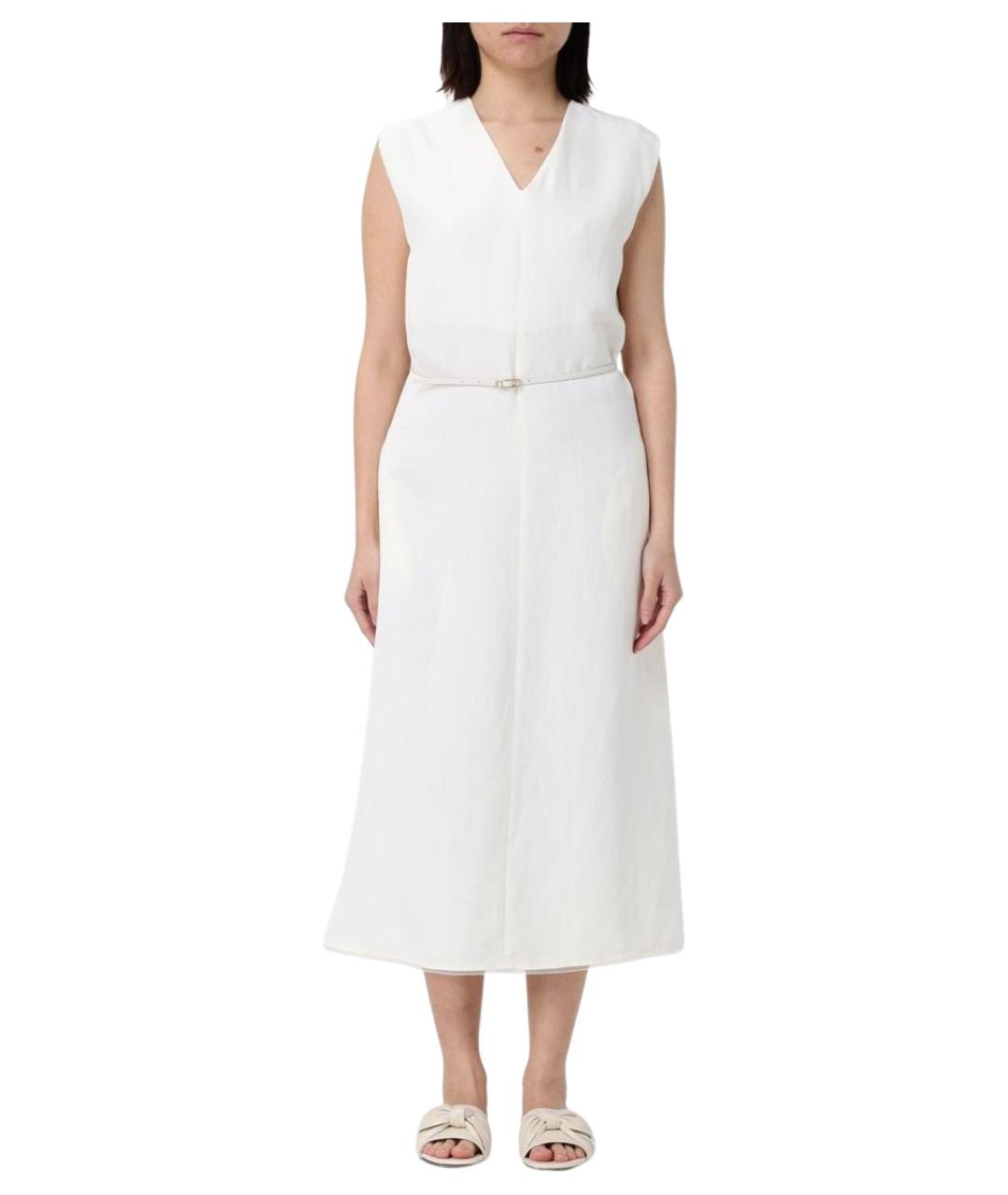FABIANA FILIPPI Белый льняной сарафан, фото 1