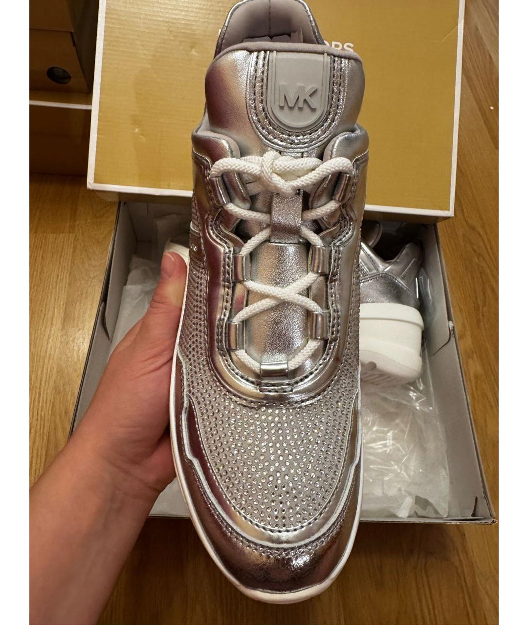 MICHAEL KORS Серебряные кроссовки, фото 4