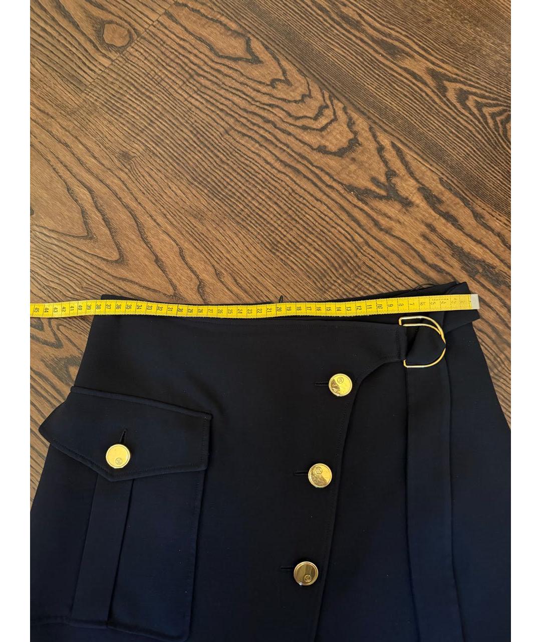 LOUIS VUITTON Черная юбка миди, фото 4