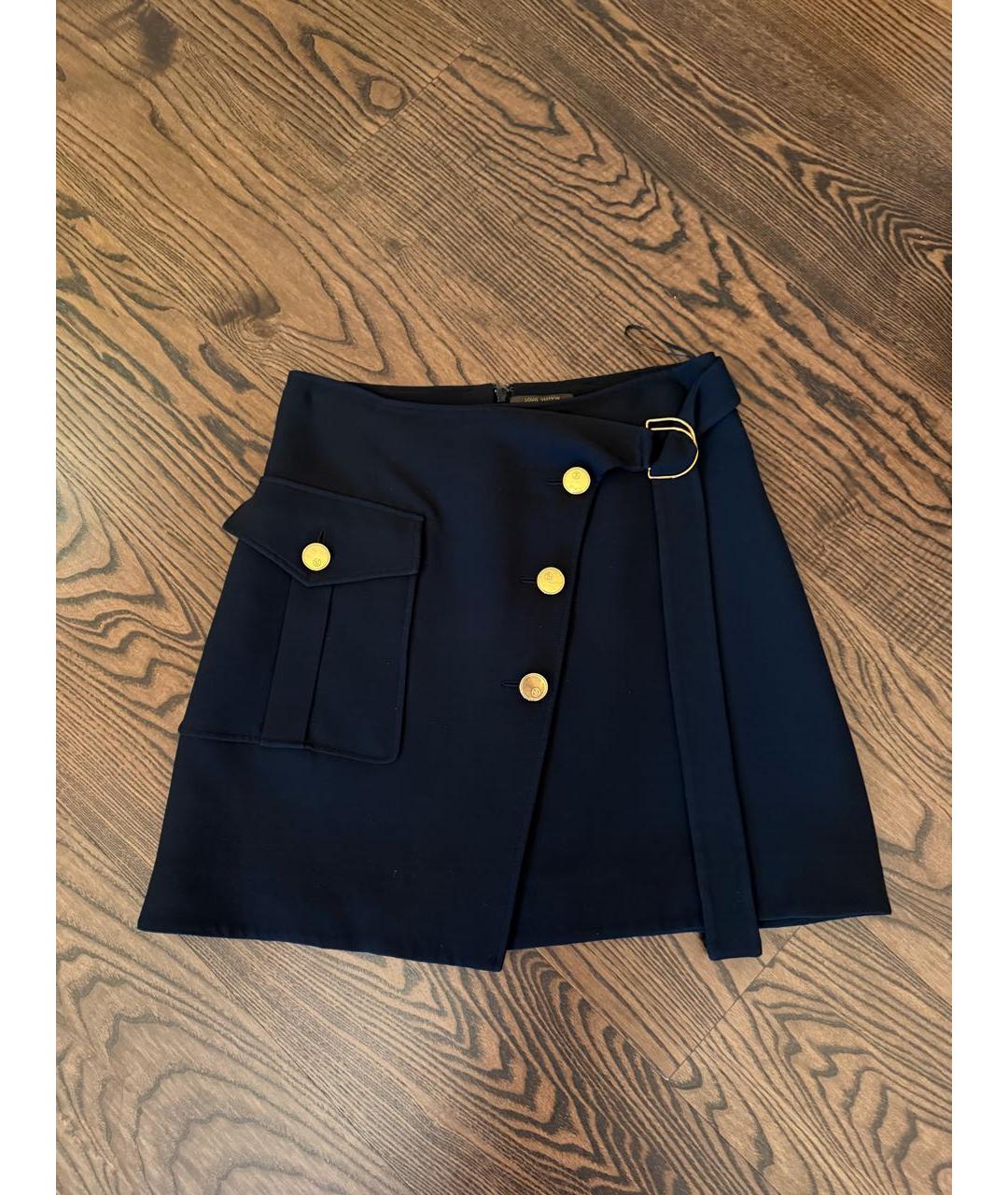 LOUIS VUITTON Черная юбка миди, фото 7