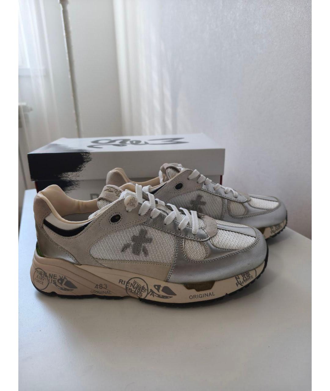 PREMIATA Белые текстильные кроссовки, фото 3