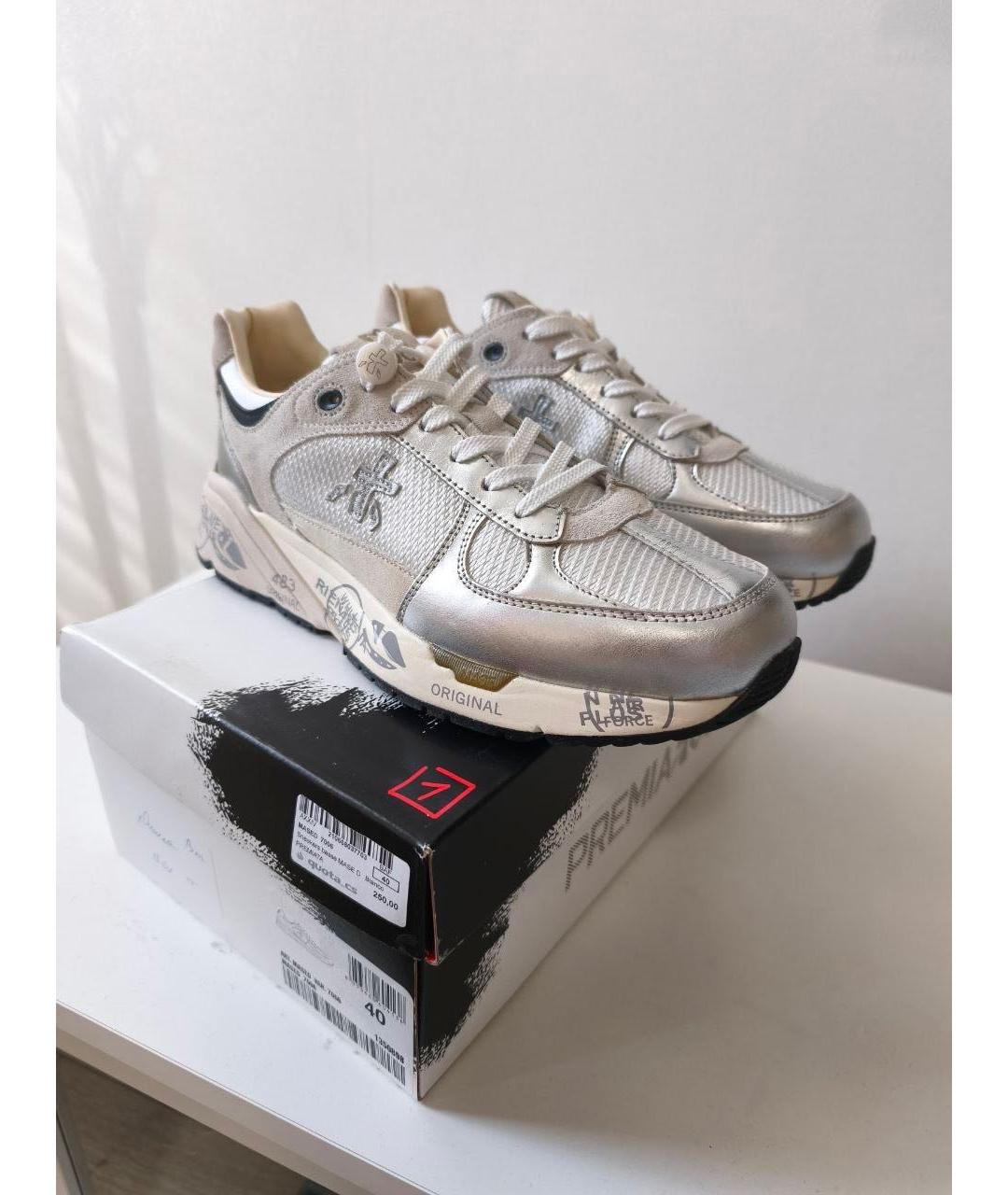 PREMIATA Белые текстильные кроссовки, фото 4