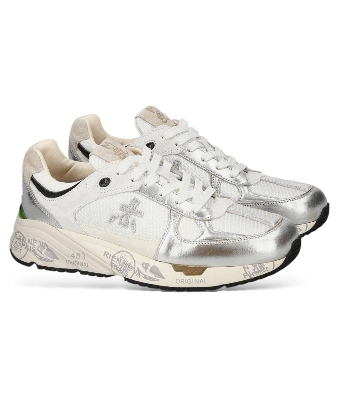 PREMIATA Белые текстильные кроссовки, фото 5