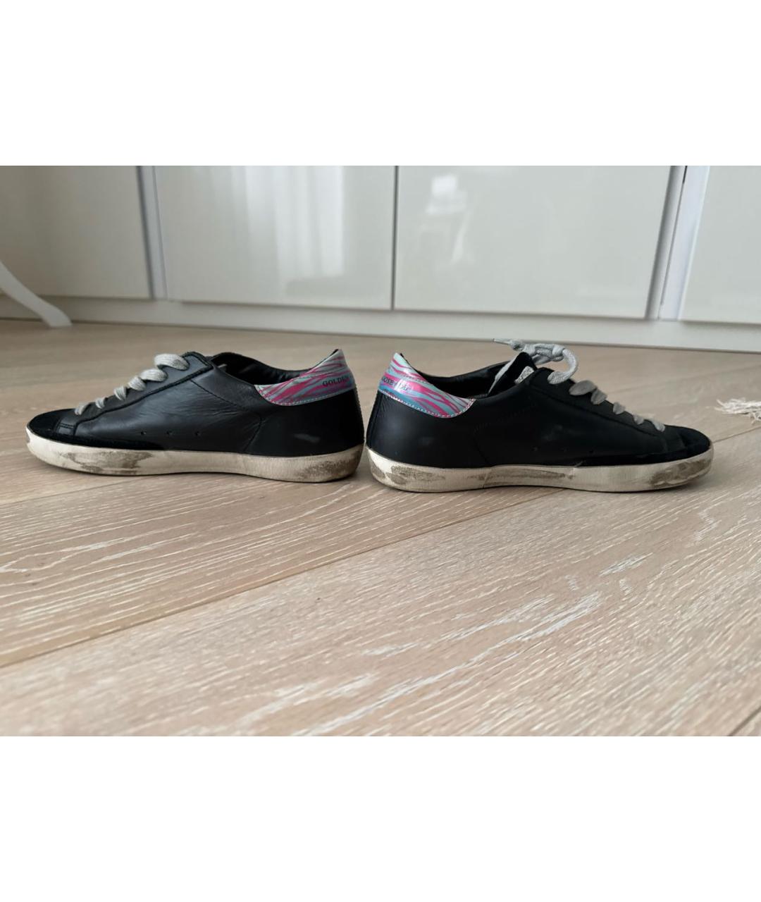 GOLDEN GOOSE Черные кожаные кеды, фото 6