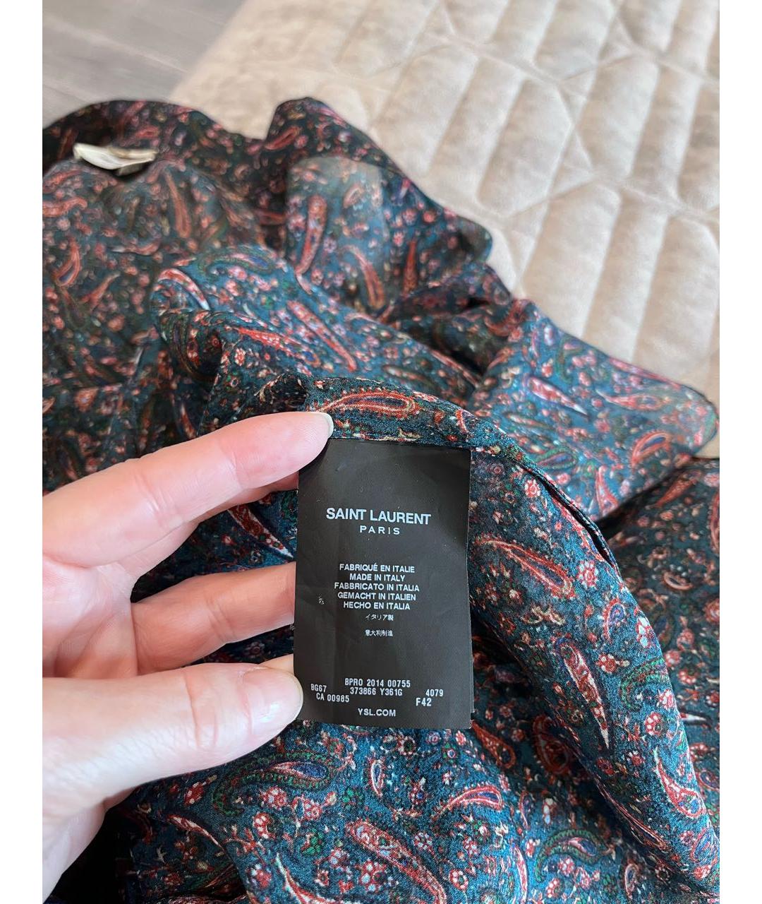 SAINT LAURENT Мульти шелковая блузы, фото 5