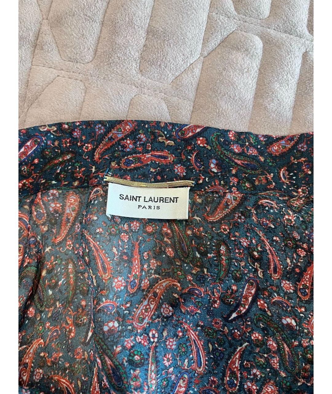 SAINT LAURENT Мульти шелковая блузы, фото 4