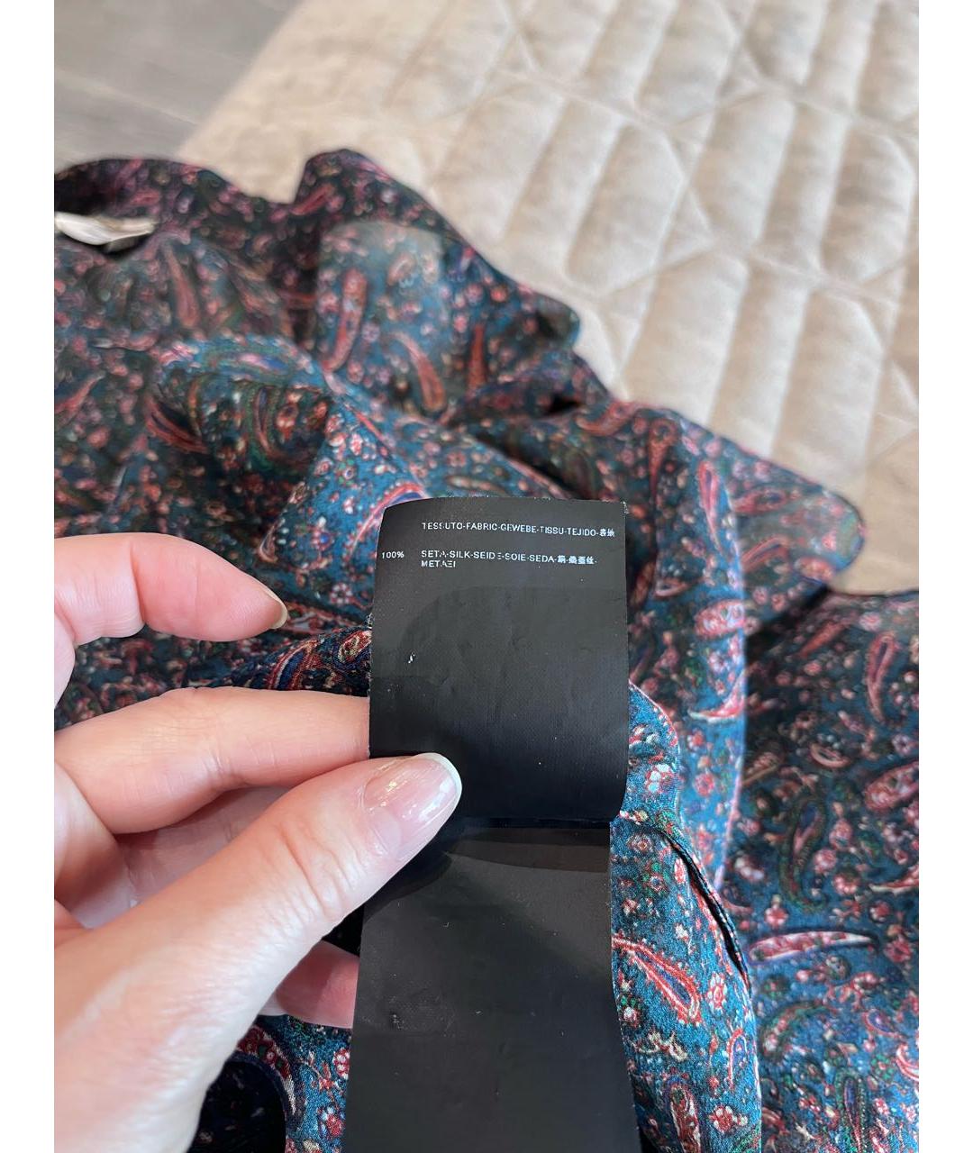 SAINT LAURENT Мульти шелковая блузы, фото 6