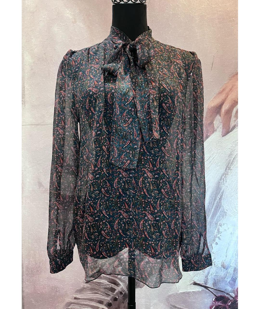 SAINT LAURENT Мульти шелковая блузы, фото 7