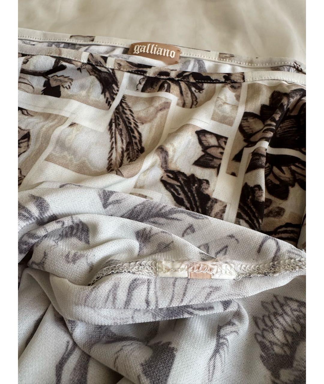 JOHN GALLIANO Белая вискозная футболка, фото 5