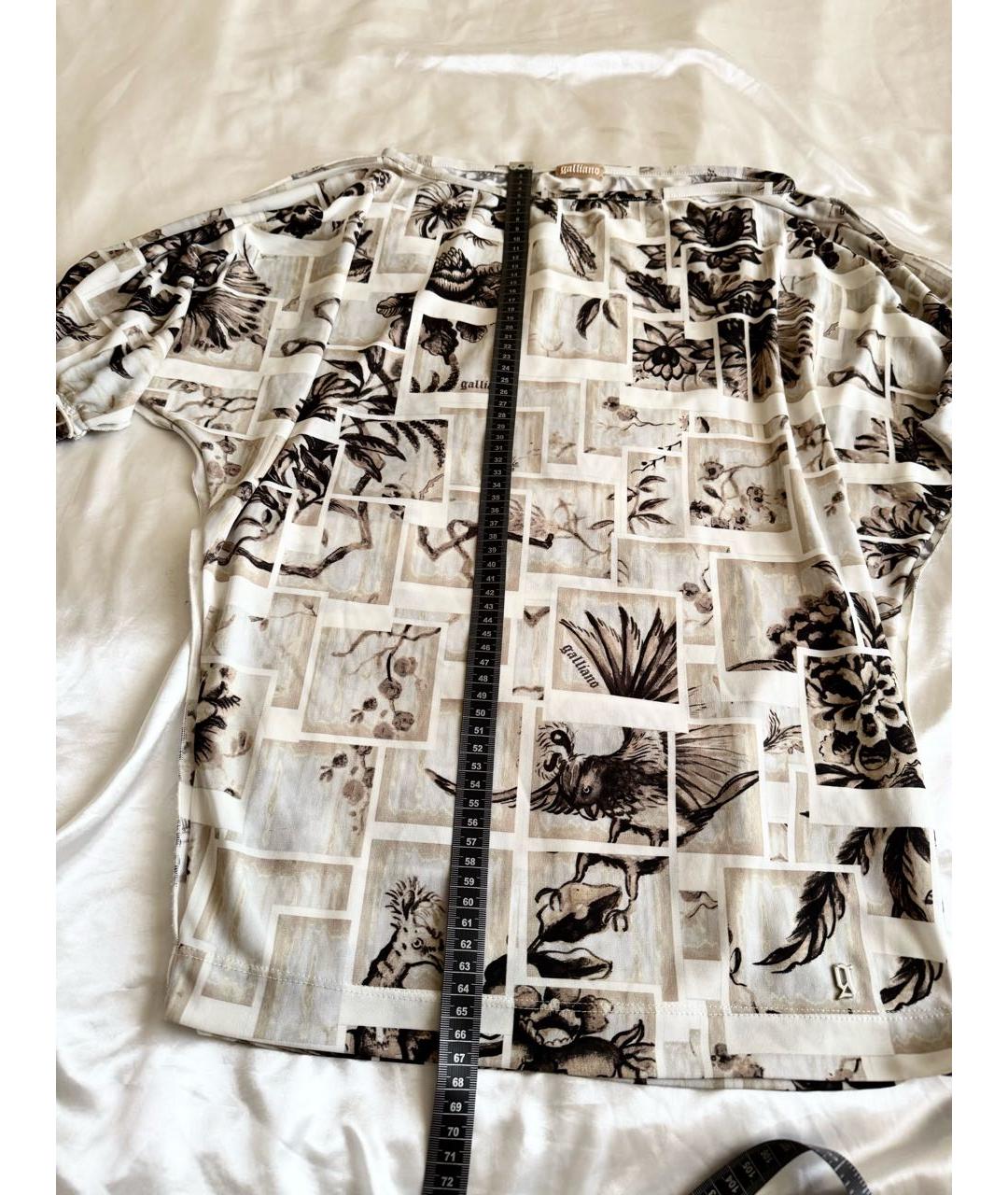 JOHN GALLIANO Белая вискозная футболка, фото 8