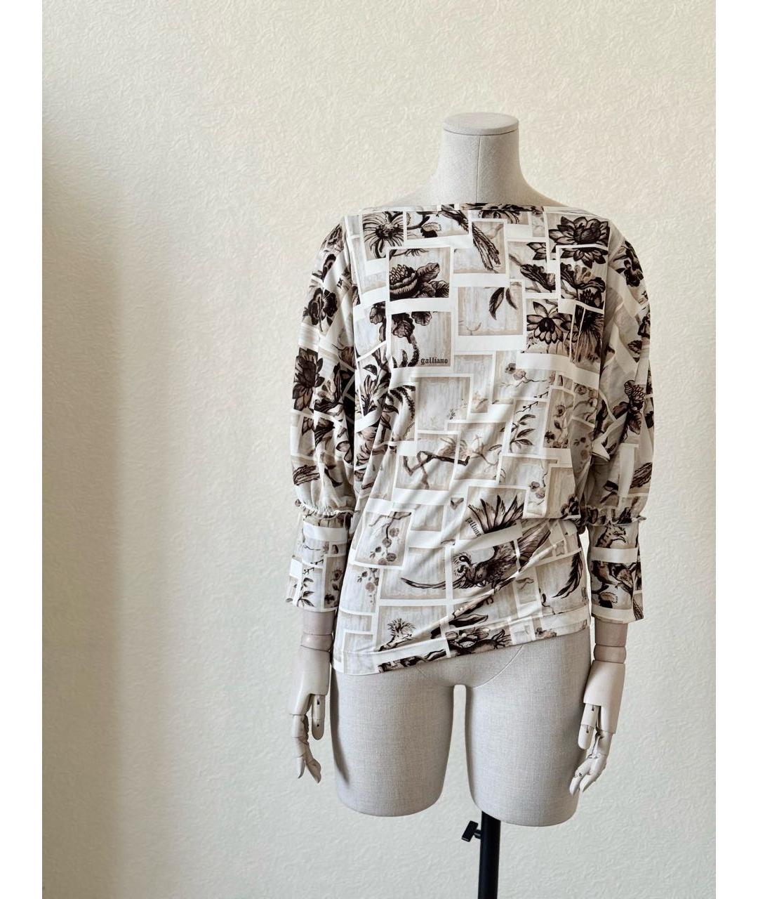 JOHN GALLIANO Белая вискозная футболка, фото 6