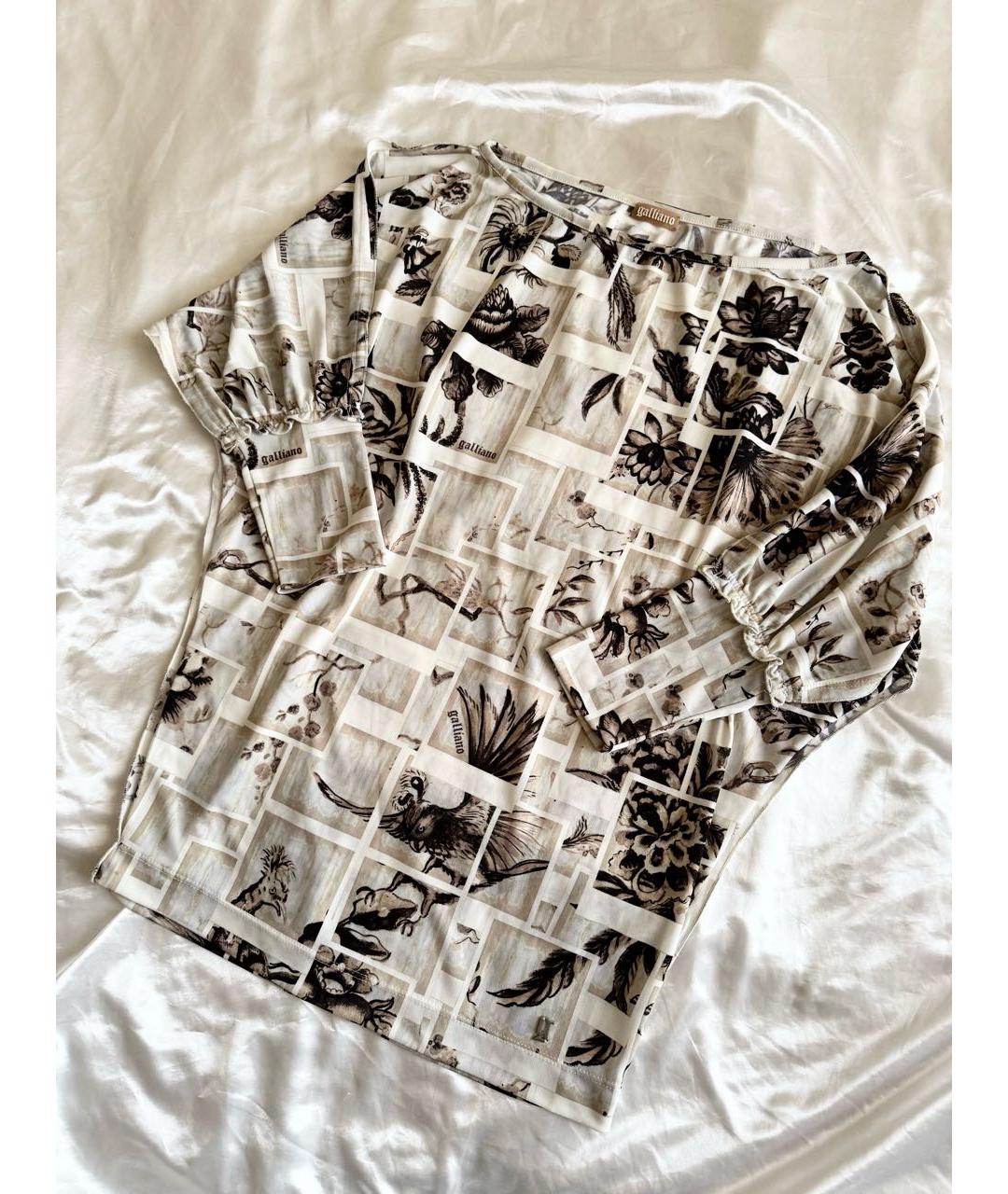 JOHN GALLIANO Белая вискозная футболка, фото 3