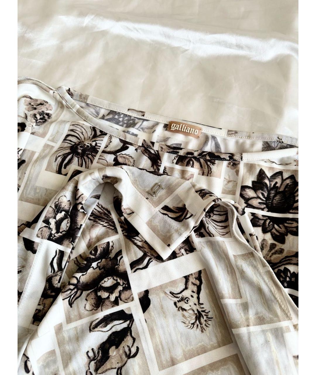 JOHN GALLIANO Белая вискозная футболка, фото 4