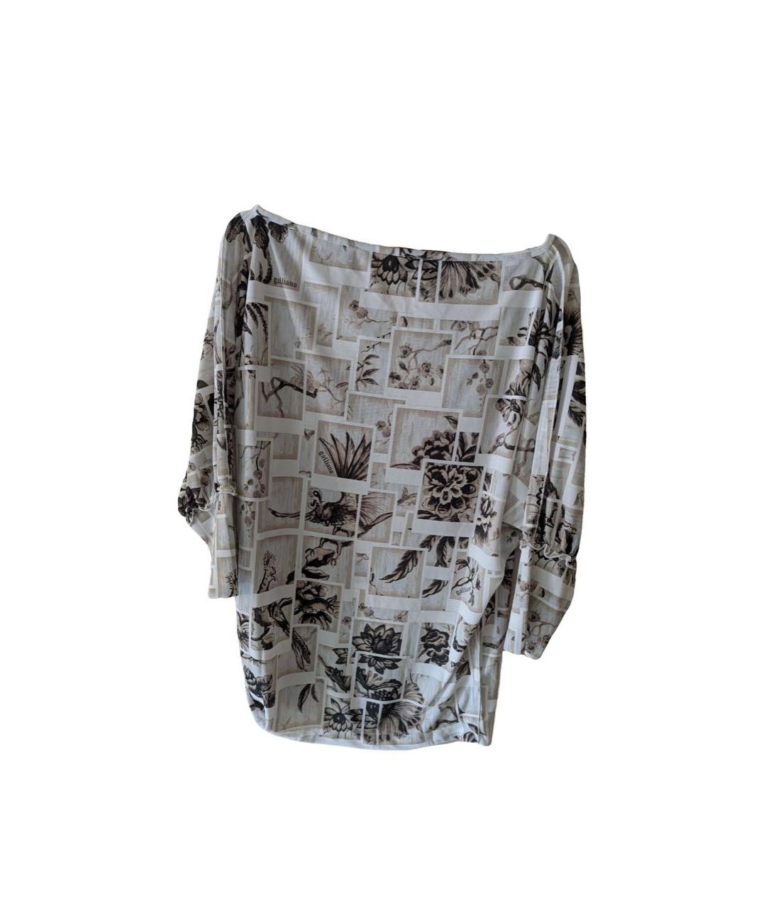 JOHN GALLIANO Белая вискозная футболка, фото 9