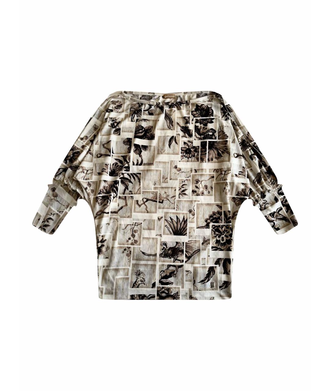 JOHN GALLIANO Белая вискозная футболка, фото 1