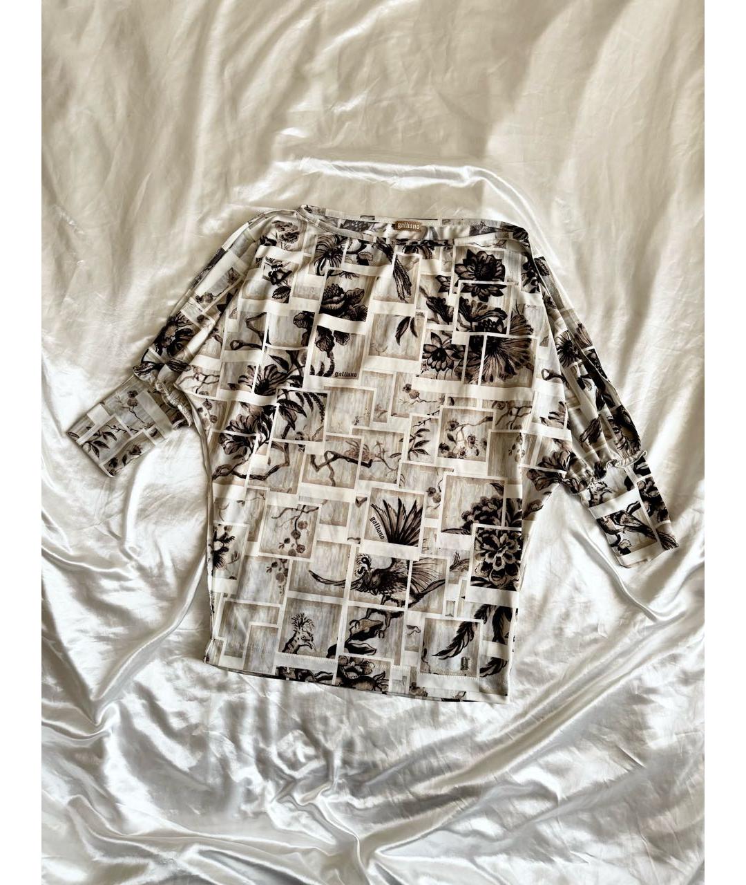 JOHN GALLIANO Белая вискозная футболка, фото 2