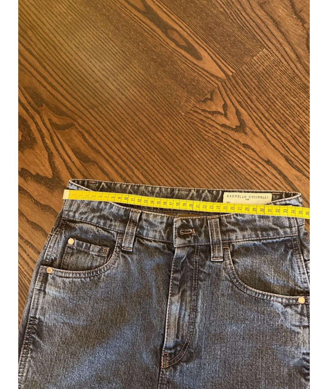 BRUNELLO CUCINELLI Серые хлопковые джинсы слим, фото 5