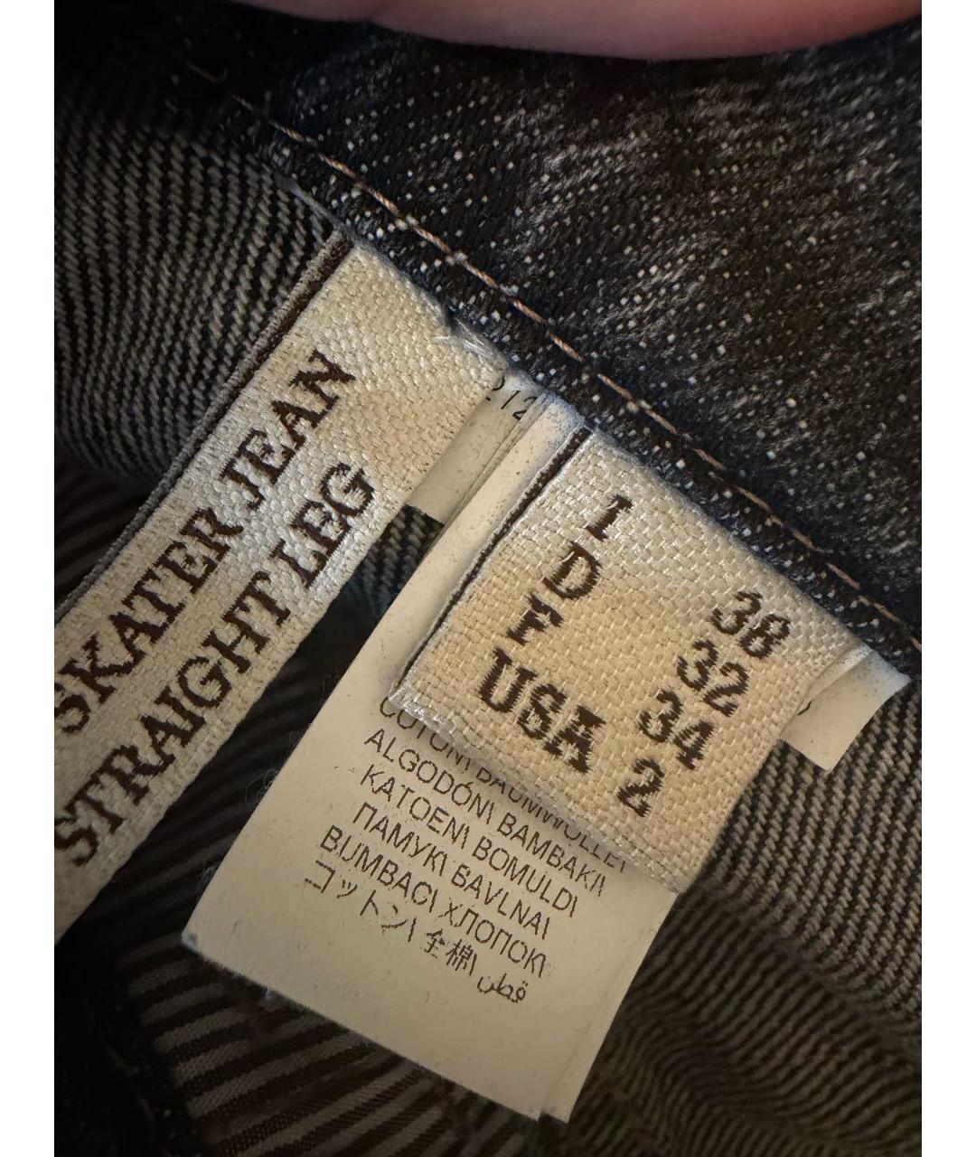 BRUNELLO CUCINELLI Серые хлопковые джинсы слим, фото 2