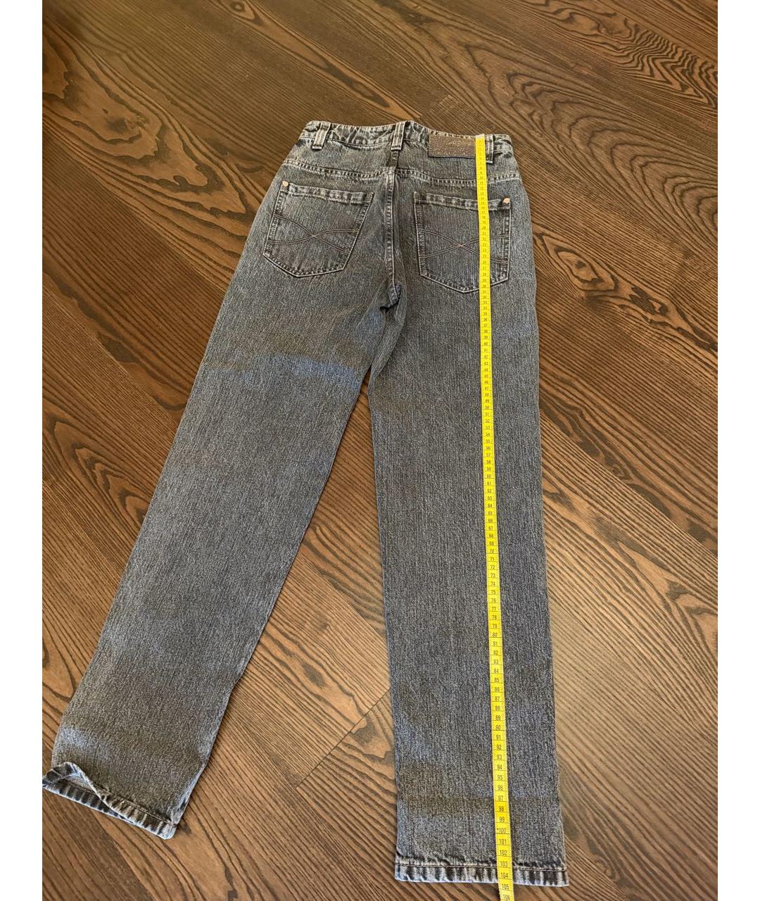 BRUNELLO CUCINELLI Серые хлопковые джинсы слим, фото 7