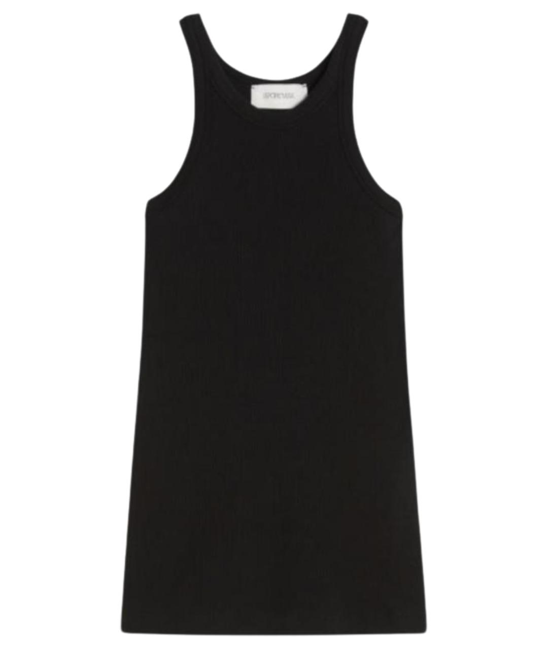 SPORTMAX Черная хлопковая майка, фото 1