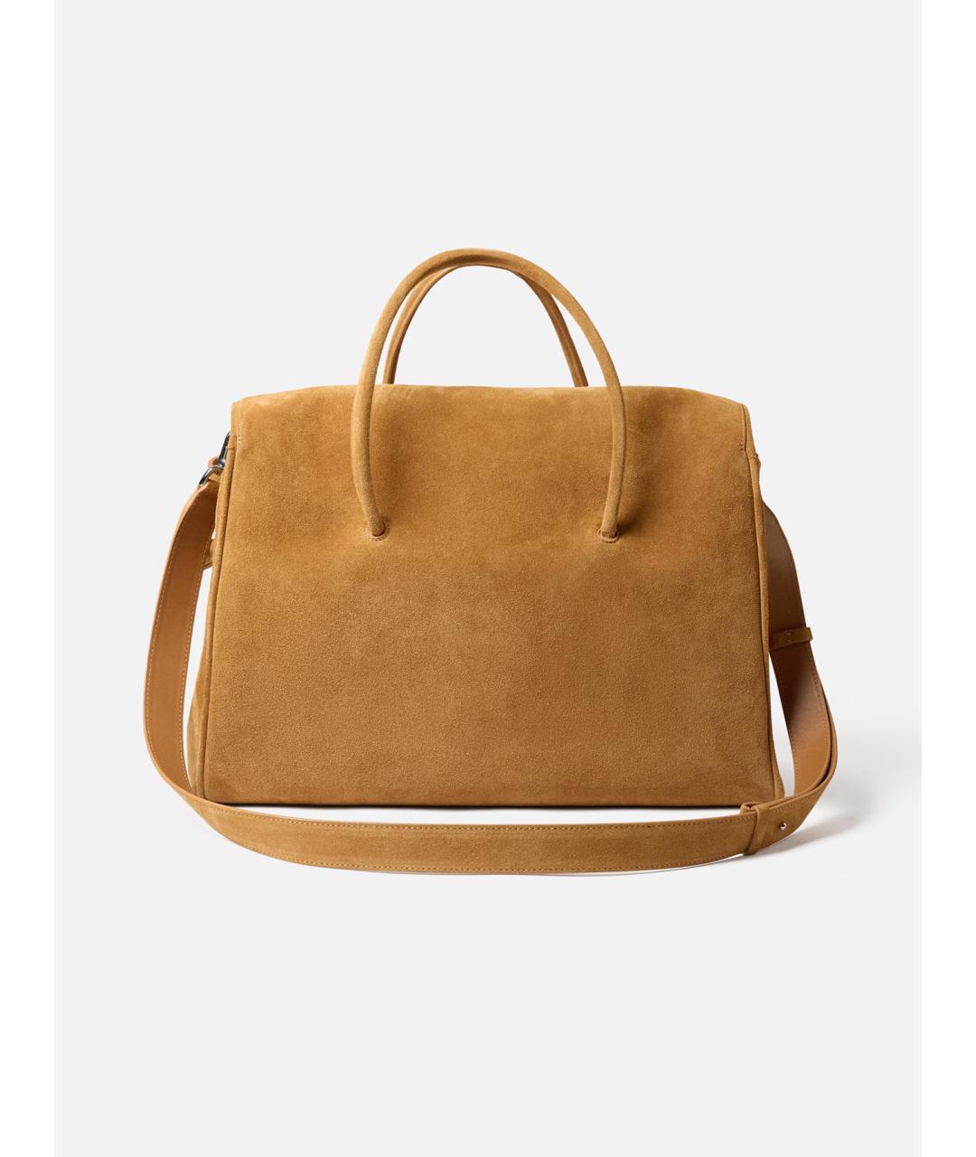 JACQUEMUS Бежевая замшевая сумка тоут, фото 3