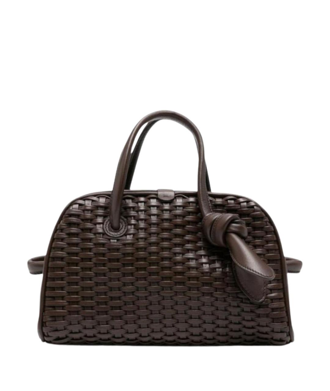 JACQUEMUS Коричневая кожаная сумка тоут, фото 1