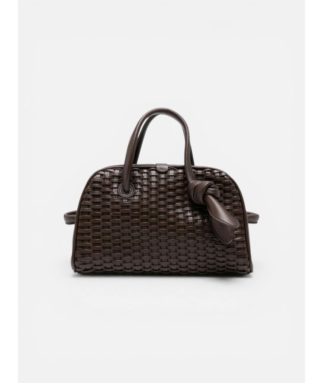 JACQUEMUS Коричневая кожаная сумка тоут, фото 5