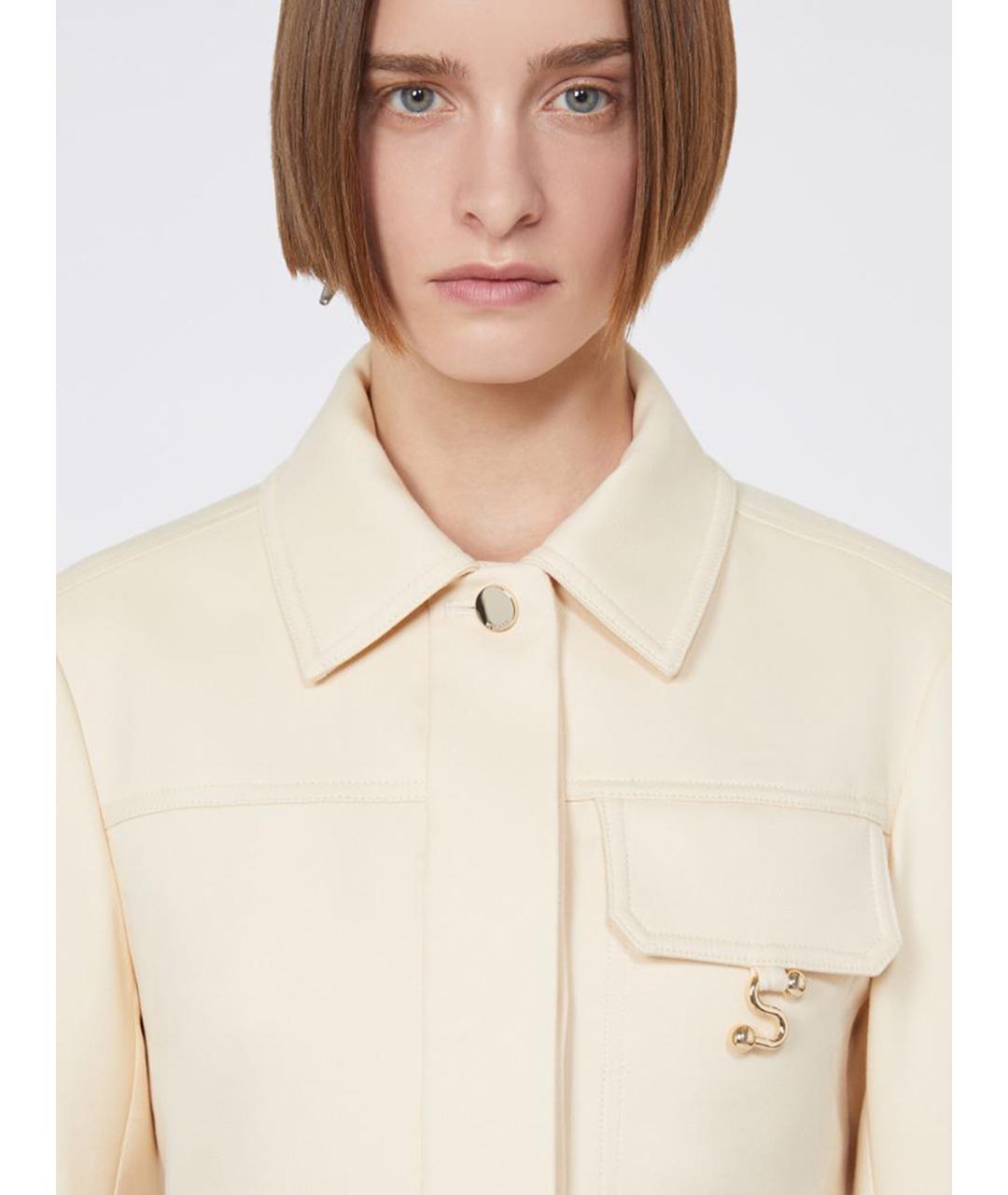 SPORTMAX Желтая хлопковая куртка, фото 4