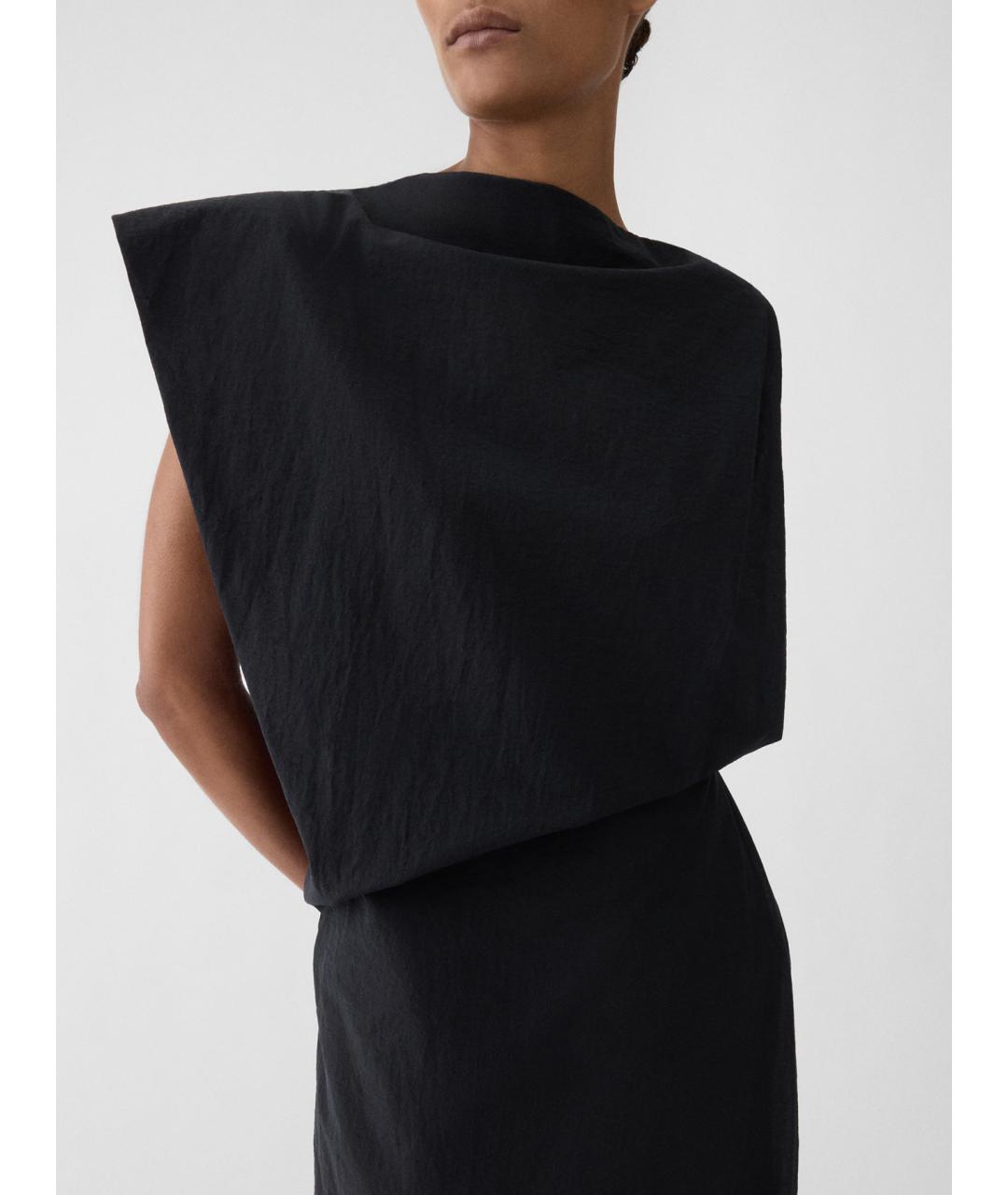 JACQUEMUS Черное хлопковое коктейльное платье, фото 5