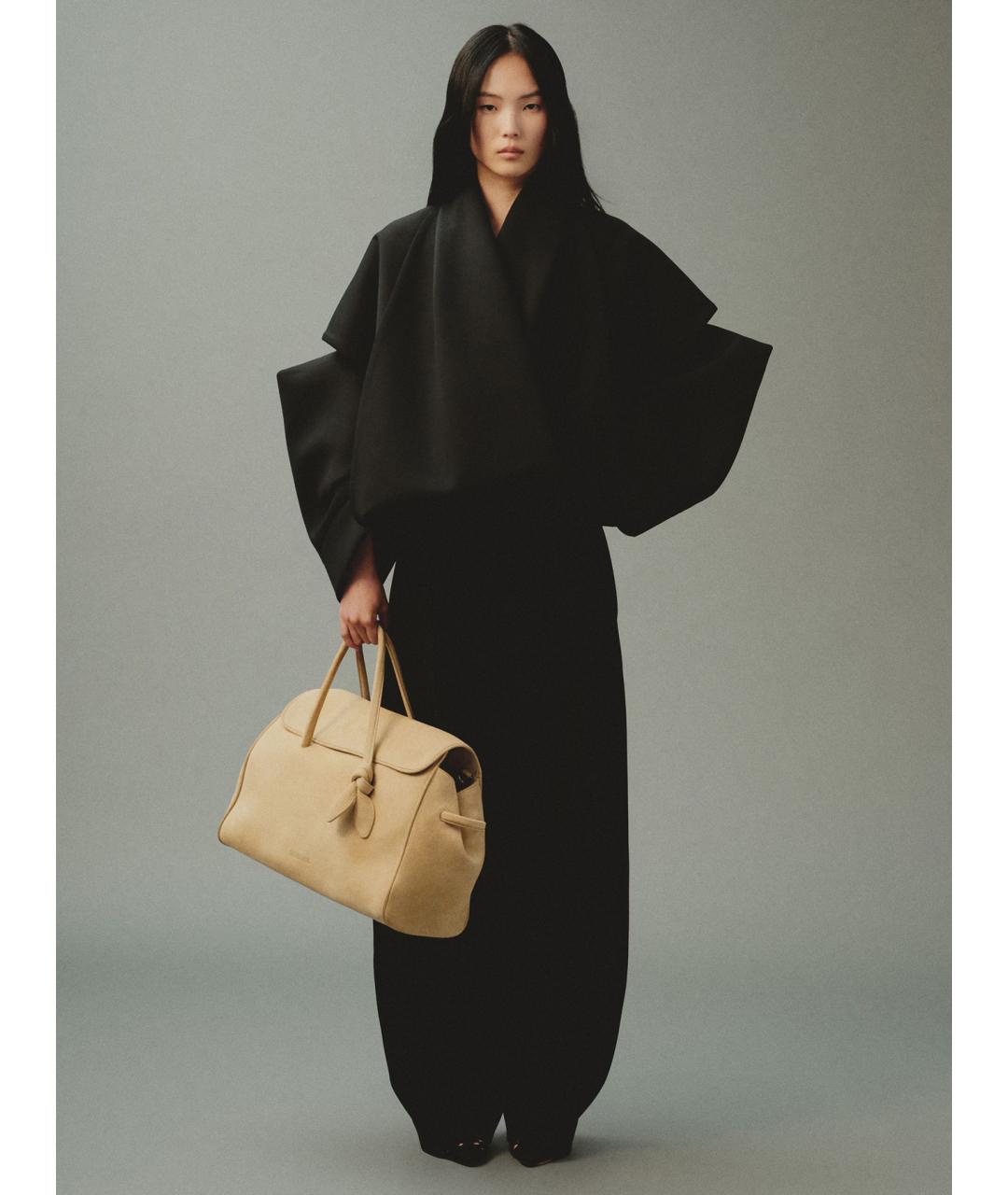 JACQUEMUS Бежевая замшевая сумка тоут, фото 2