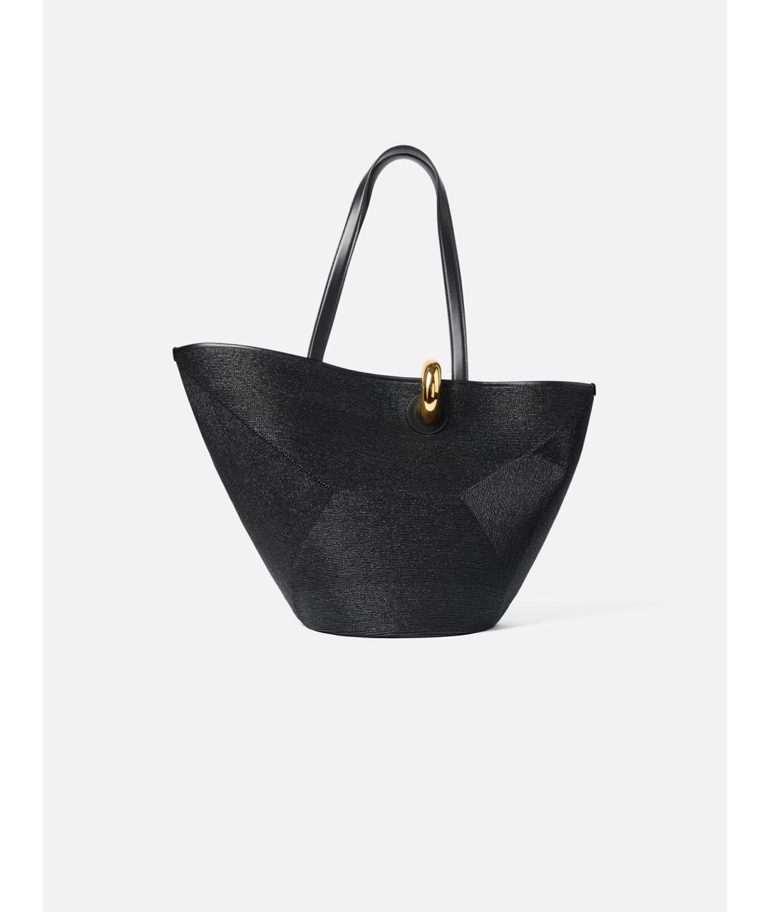 JACQUEMUS Черная синтетическая сумка тоут, фото 4