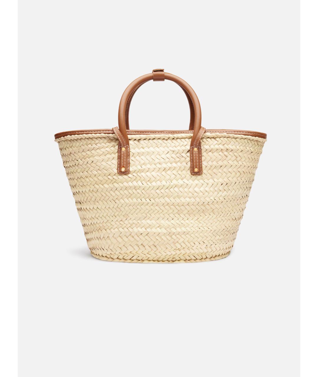 JACQUEMUS Бежевая пелетеная сумка тоут, фото 4