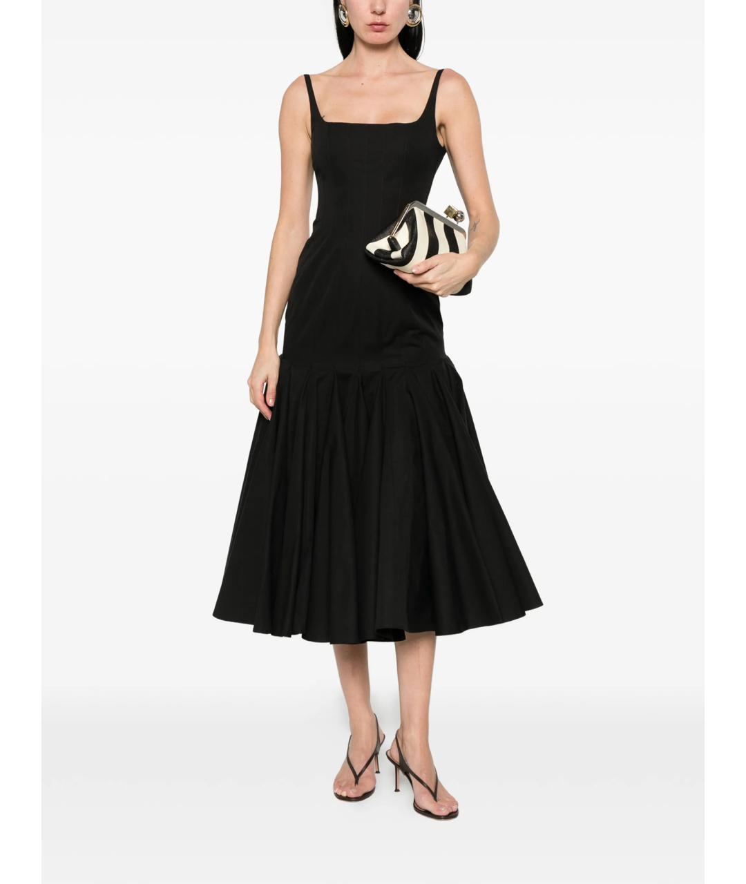 JACQUEMUS Черное хлопковое повседневное платье, фото 2