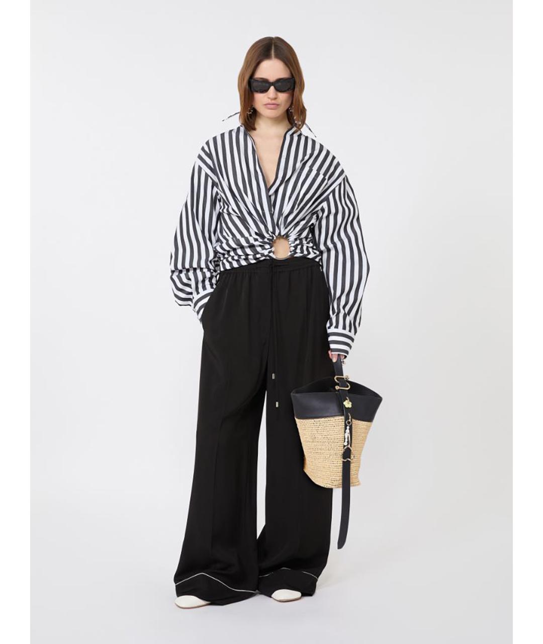 SPORTMAX Черная хлопковая рубашка, фото 2