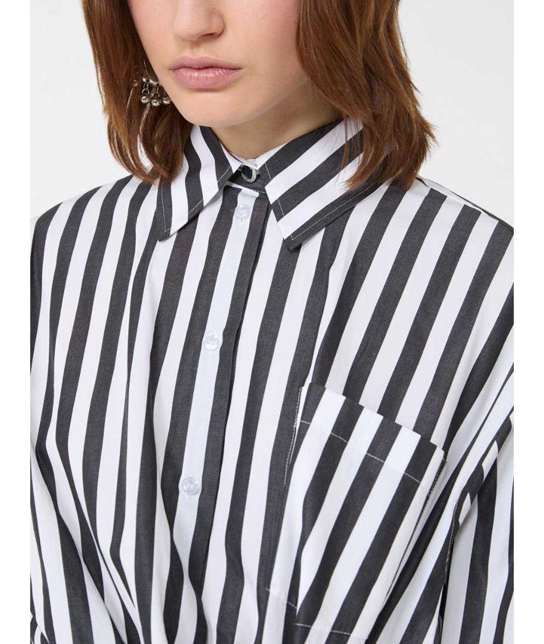 SPORTMAX Черная хлопковая рубашка, фото 4