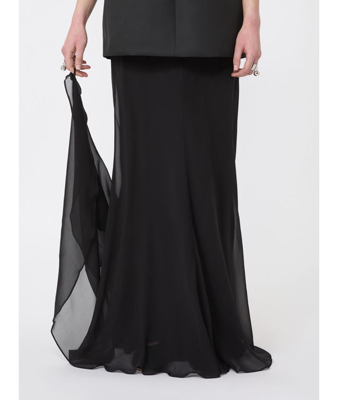 SPORTMAX Черное полиэстеровое вечернее платье, фото 5