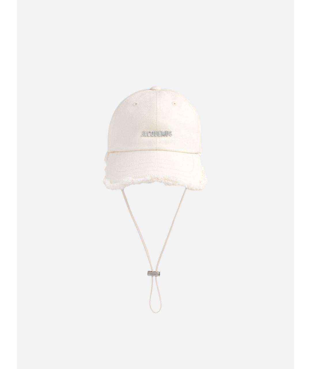 JACQUEMUS Белая хлопковая кепка, фото 3