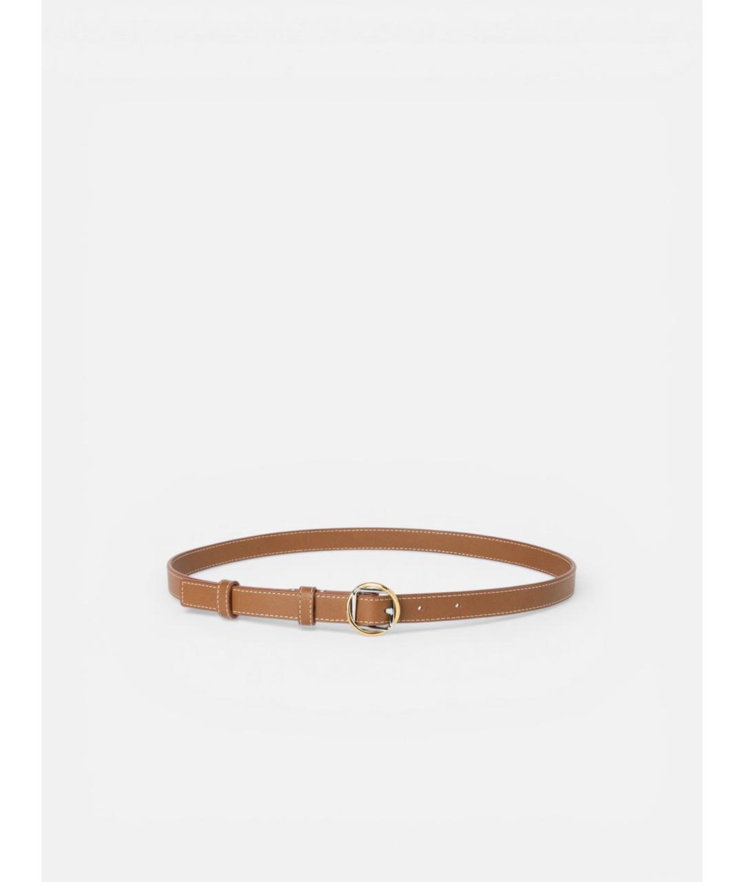 JACQUEMUS Коричневый кожаный ремень, фото 4