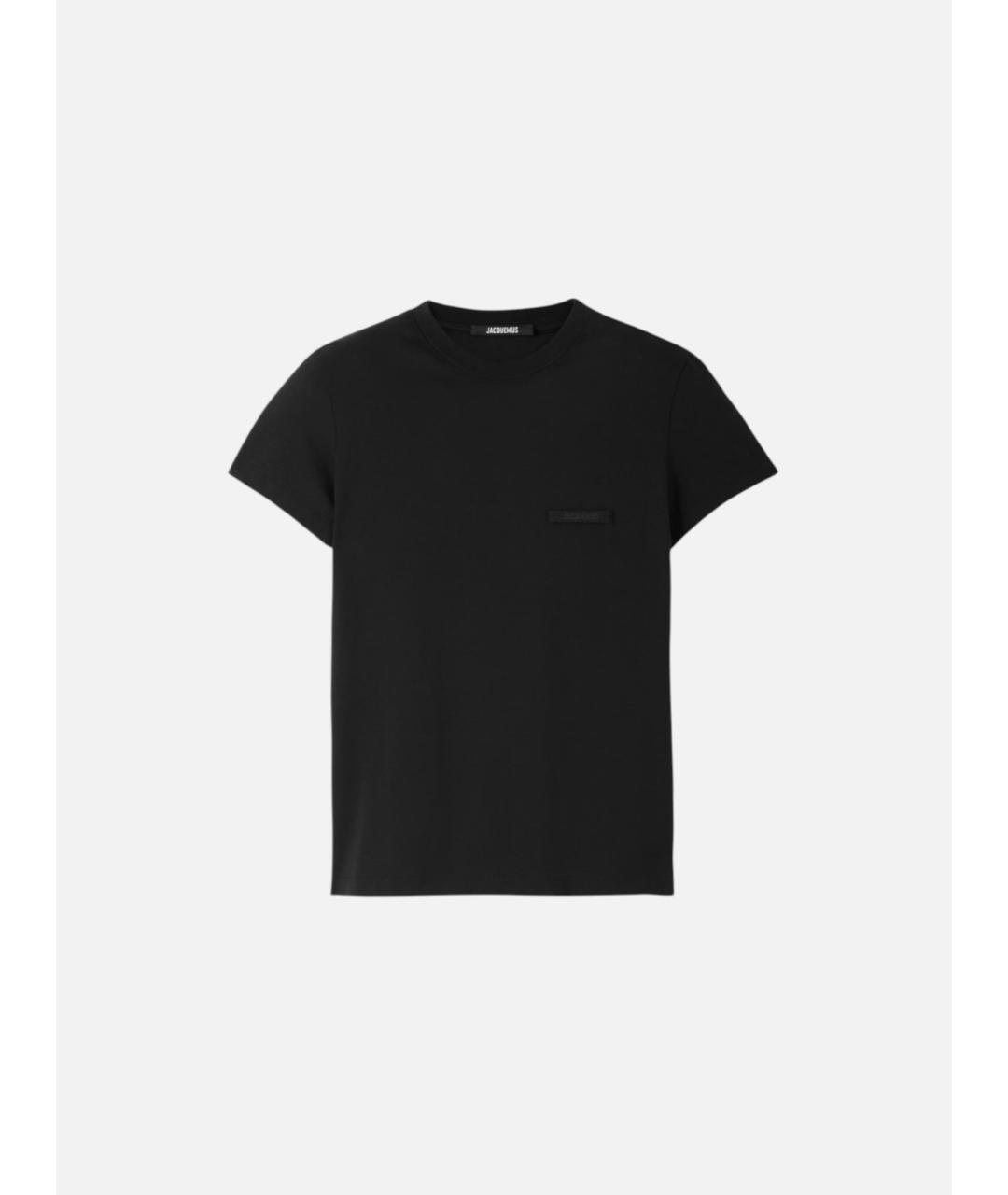 JACQUEMUS Черная хлопковая футболка, фото 3