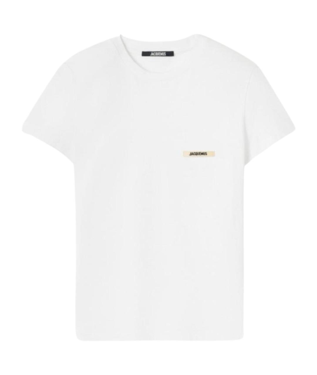 JACQUEMUS Белая хлопковая футболка, фото 1