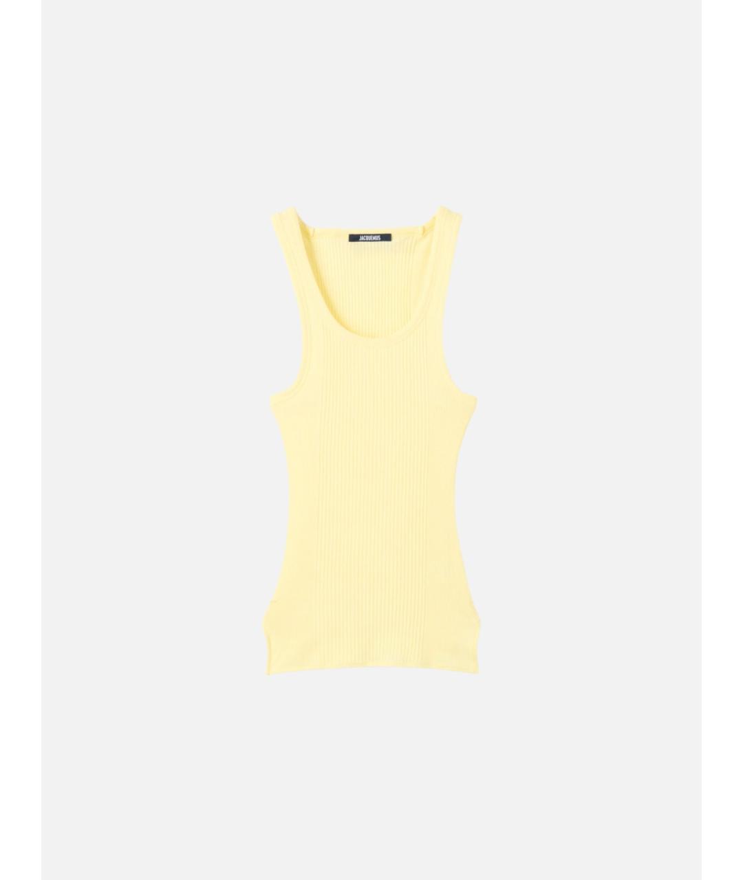 JACQUEMUS Желтая хлопковая майка, фото 5