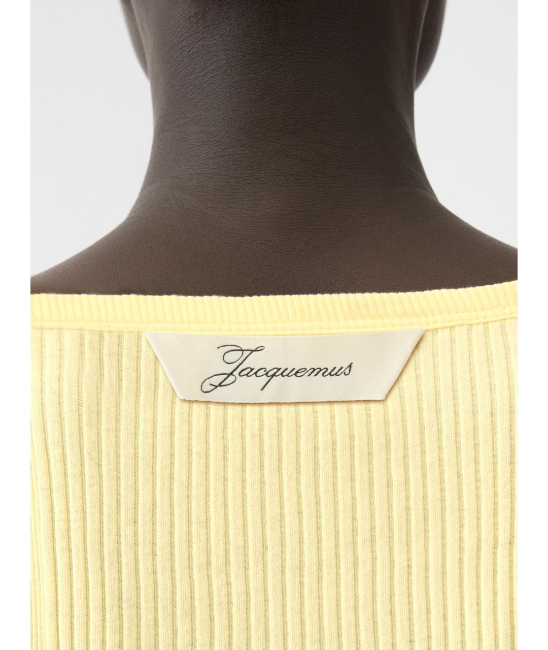 JACQUEMUS Желтая хлопковая майка, фото 4