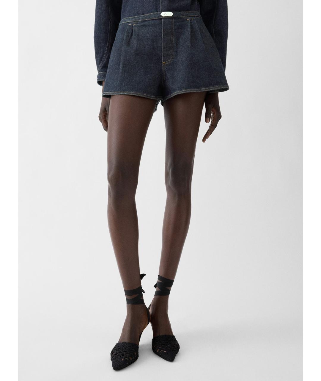 JACQUEMUS Синие хлопковые шорты, фото 3