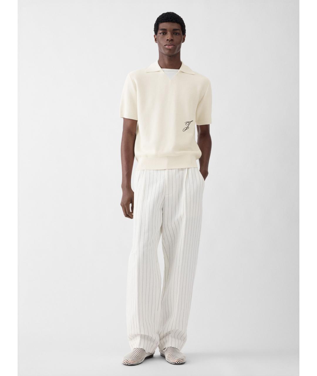 JACQUEMUS Бежевая хлопковая футболка, фото 2