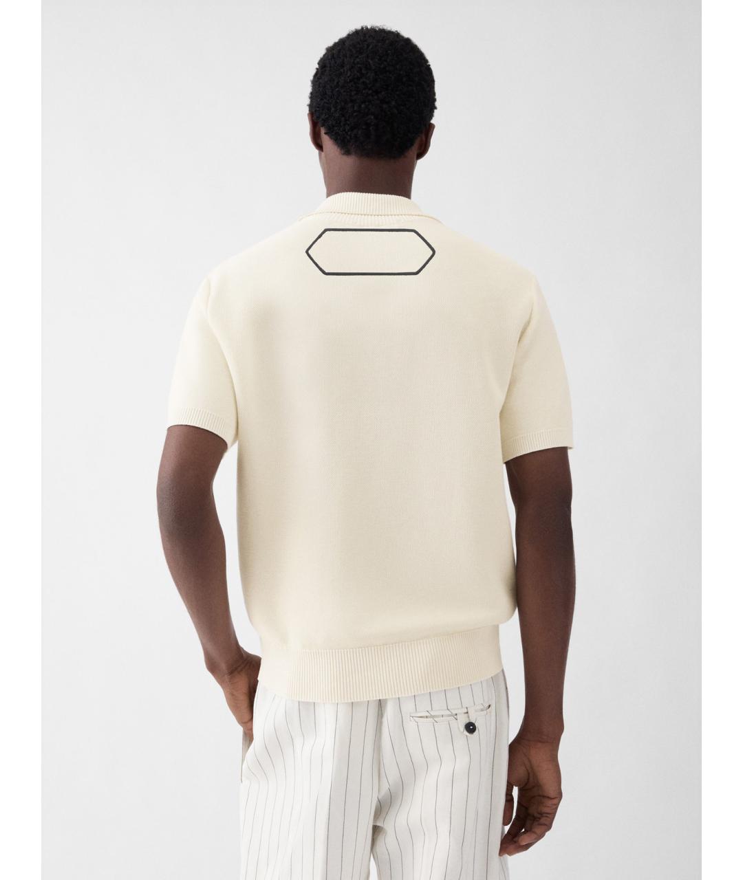 JACQUEMUS Бежевая хлопковая футболка, фото 4