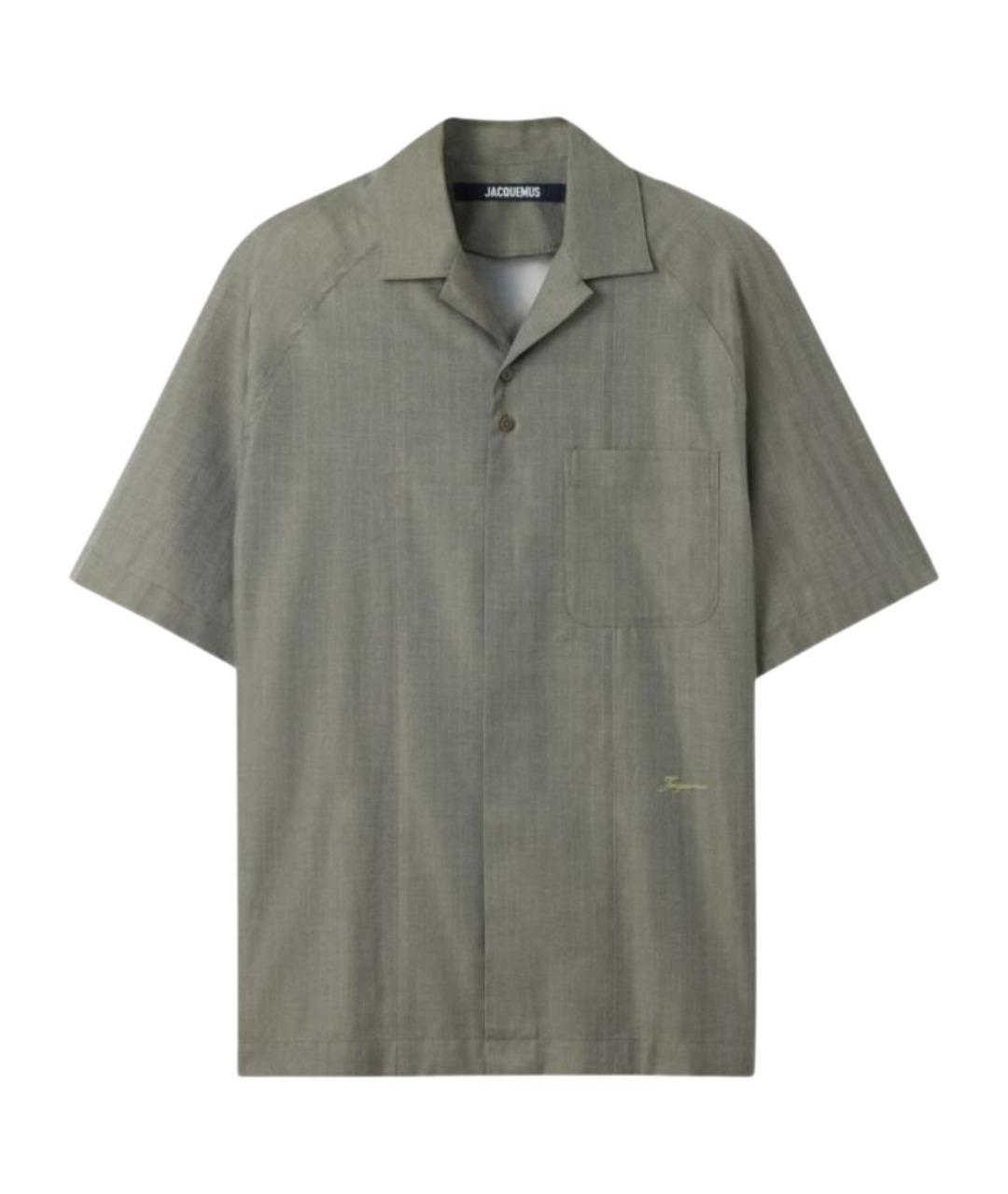 JACQUEMUS Зеленая хлопковая кэжуал рубашка, фото 1